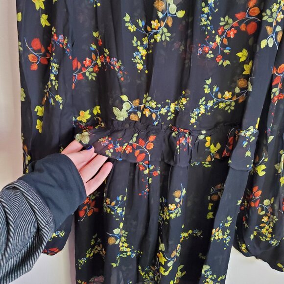 Anthropologie Black Floral Tunic - Picture 10 of 16